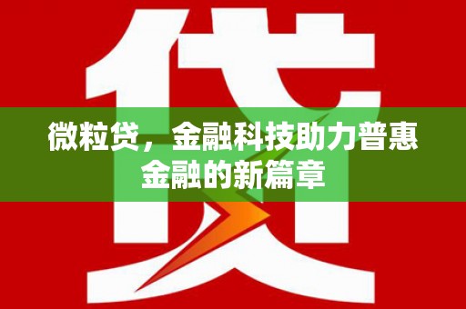耒阳微粒贷，金融科技助力普惠金融的新篇章