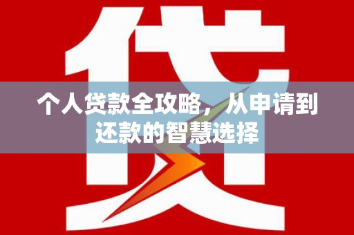 耒阳个人贷款全攻略，从申请到还款的智慧选择