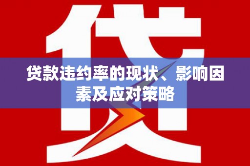 耒阳贷款违约率的现状、影响因素及应对策略