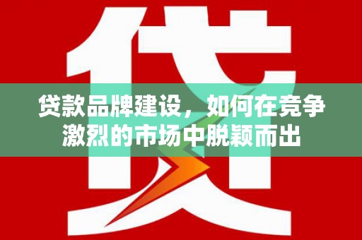 耒阳贷款品牌建设，如何在竞争激烈的市场中脱颖而出