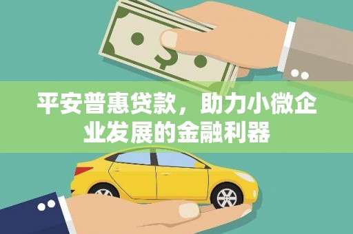 耒阳平安普惠贷款，助力小微企业发展的金融利器