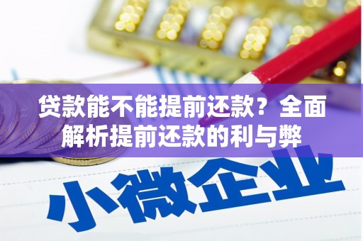耒阳贷款能不能提前还款？全面解析提前还款的利与弊