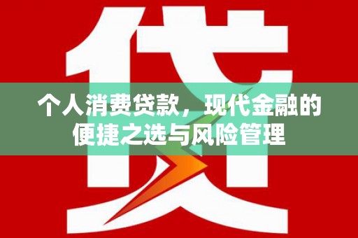 耒阳个人消费贷款，现代金融的便捷之选与风险管理