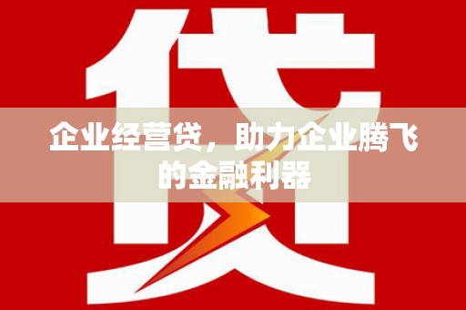 耒阳企业经营贷，助力企业腾飞的金融利器