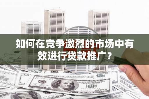 耒阳如何在竞争激烈的市场中有效进行贷款推广？