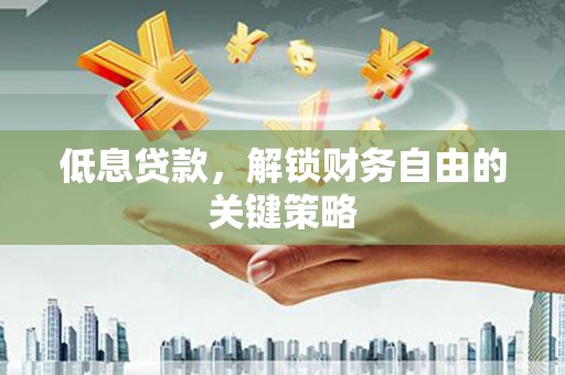 耒阳低息贷款，解锁财务自由的关键策略