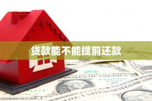 耒阳贷款能不能提前还款