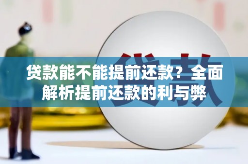 耒阳贷款能不能提前还款？全面解析提前还款的利与弊