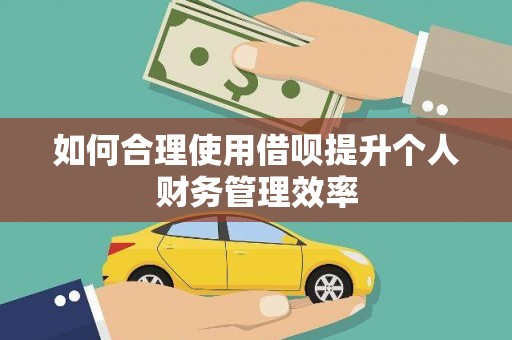 耒阳如何合理使用借呗提升个人财务管理效率