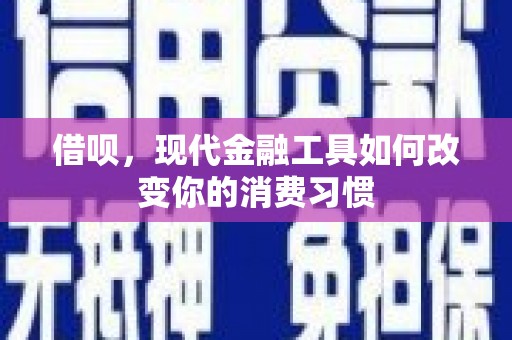 耒阳借呗，现代金融工具如何改变你的消费习惯