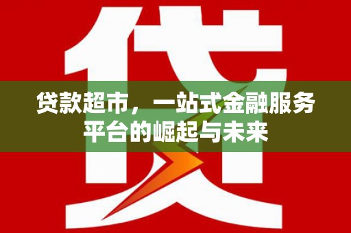耒阳贷款超市，一站式金融服务平台的崛起与未来