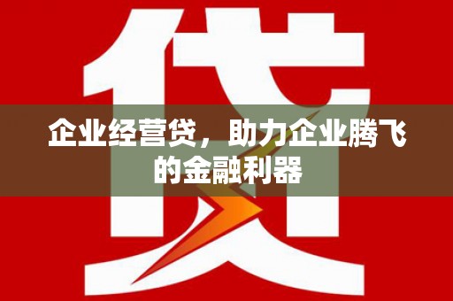 耒阳企业经营贷，助力企业腾飞的金融利器
